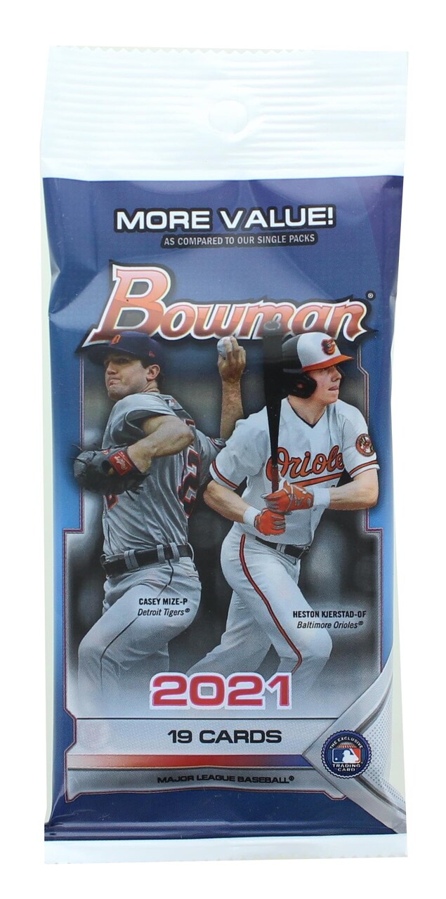 MLB 2021 Bowman Baseball Fat Pack | 9 Base Cards and 10 Prospect Cards